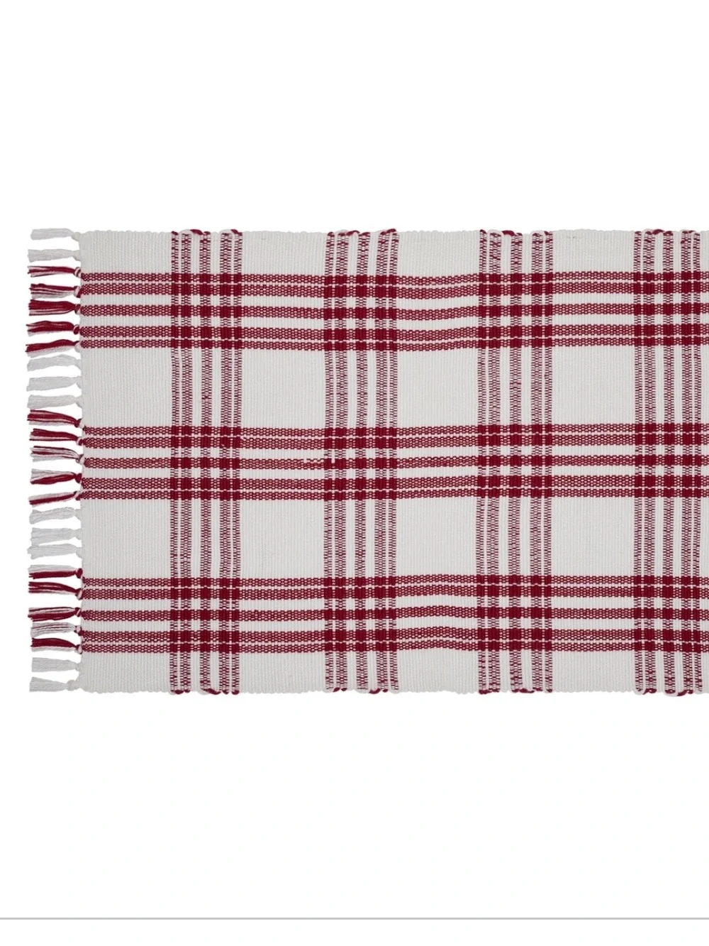 My Texas House Indoor/ Outdoor Plaid Accent Rug, Red & White, 24